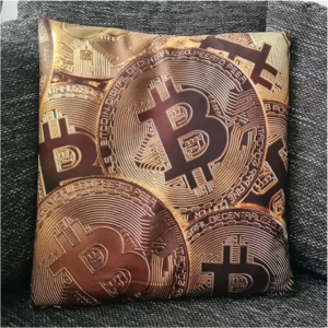 Dekokissen Designer Kissenbezug Bitcoin - 45cm x 45cm
